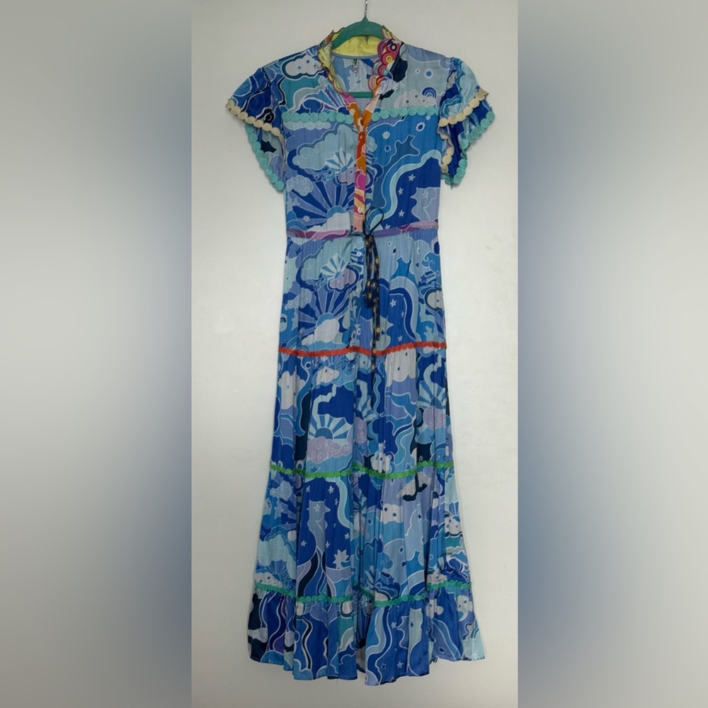 Celia B.  Aneeta Dress- Cloud print